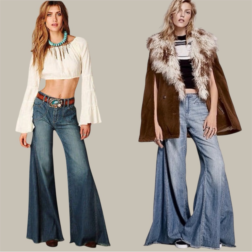 Free People Vintage Rare Find The Original Extreme Wide Leg
Flare Jeans - Picture 2 of 15